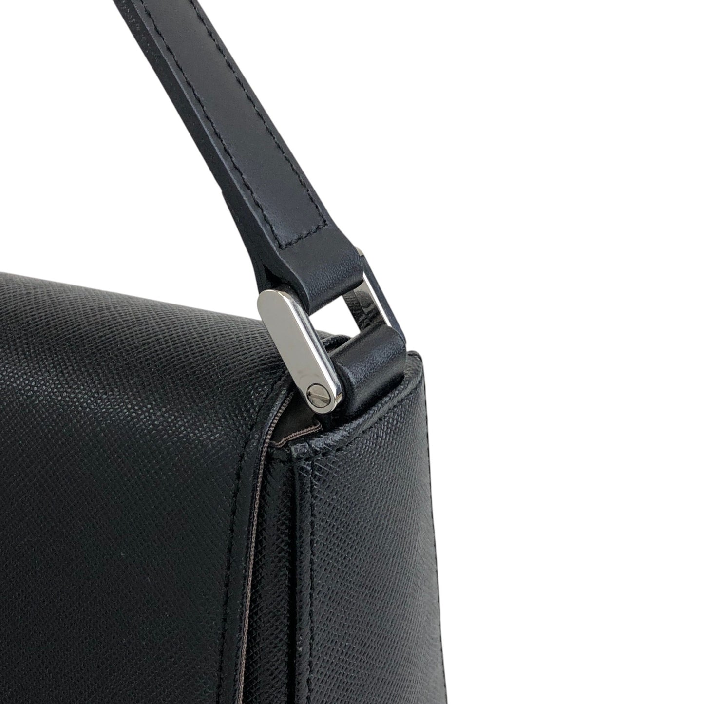 BURBERRY Logo Shoulder bag Black Vintage 5huwxe