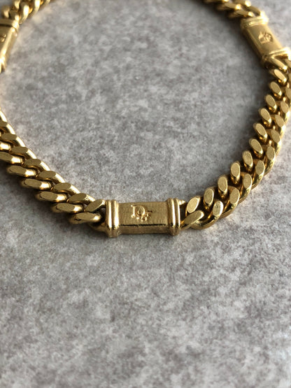Christian Dior Logo Bracelet Gold Vintage cn5pcc