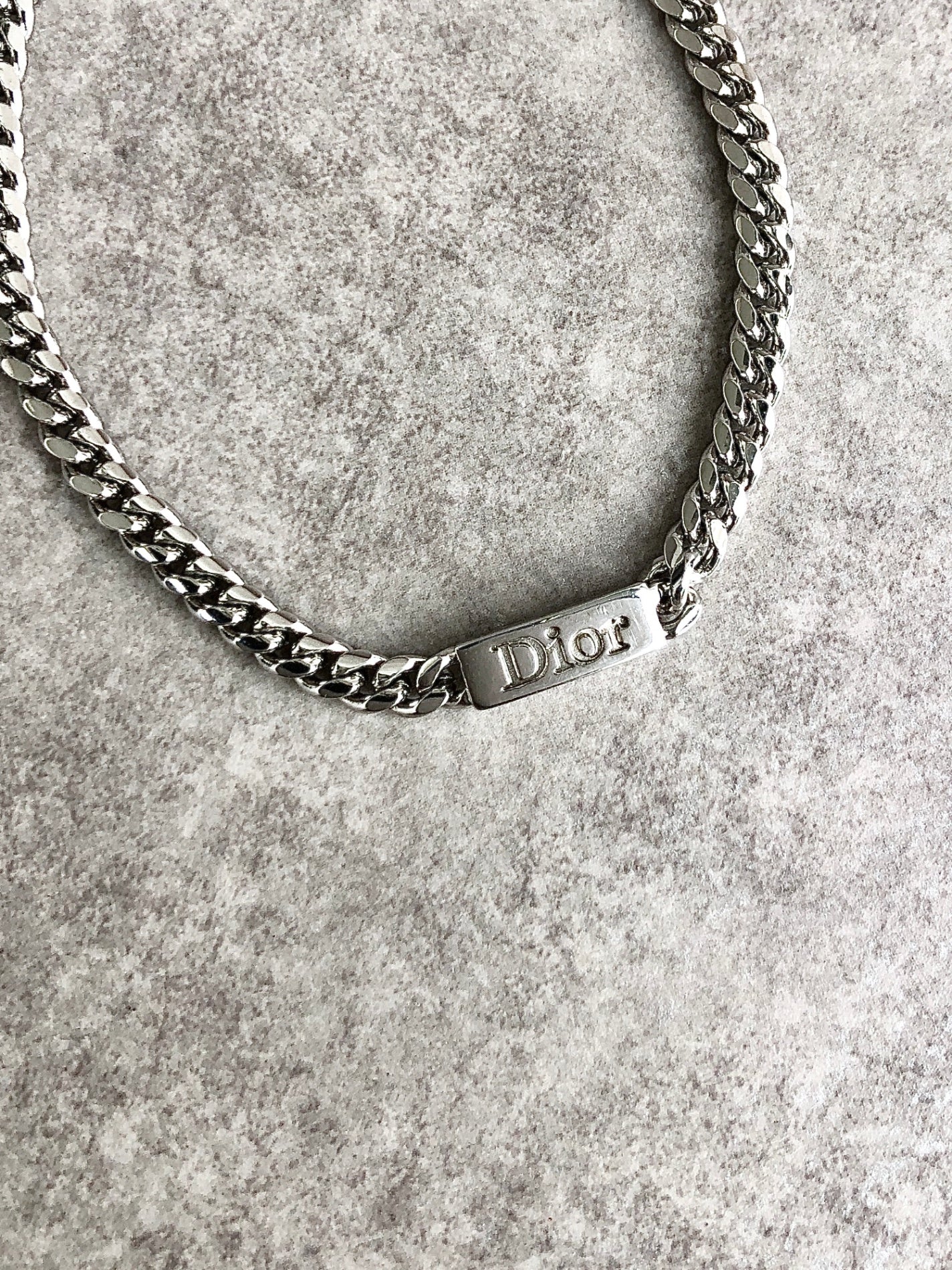 Christian Dior 標誌手鐲銀色復古 vpwajr