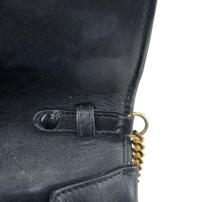 CELINE Triomphe Blason Chain Shoulder bag Black Vintage yfpji2