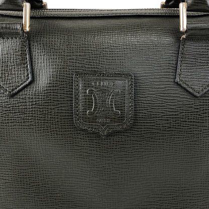 CELINE Blason Two-way Small Boston bag Shoulder bag Green Vintage du4fhp