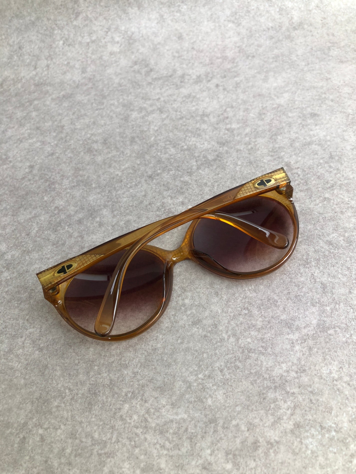 Christian Dior CD Logo Sunglasses Beige Vintage wm5r8j