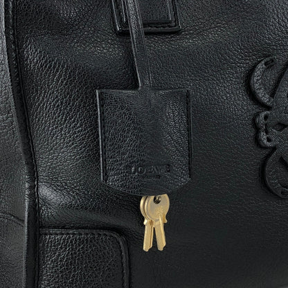 LOEWE Anagram Small Boston bag Handbag Black Vintage rtk3kf