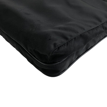 PRADA Tessuto Triangle logo Shoulder bag Black Vintage 4i8cr5