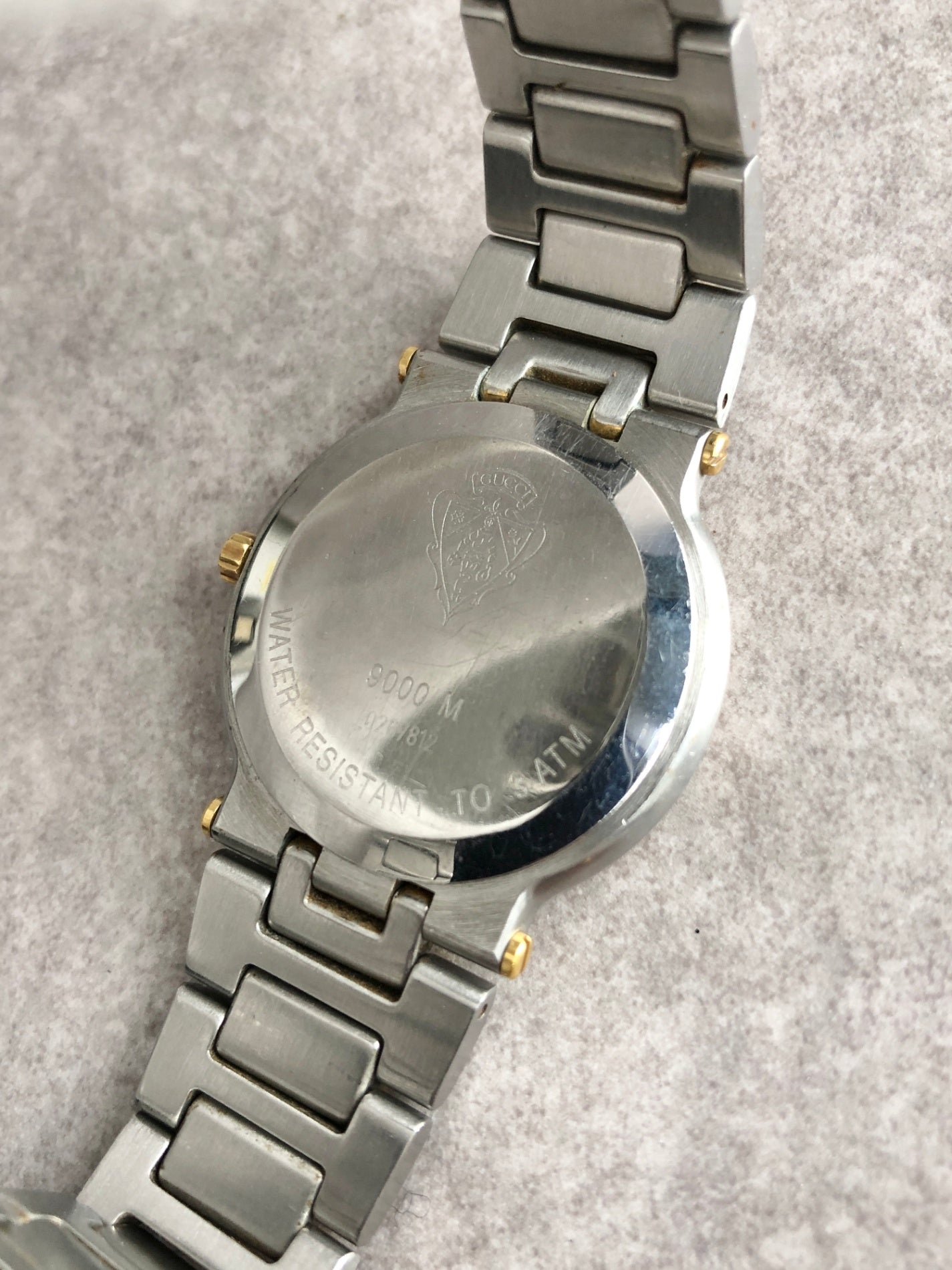GUCCI Quartz Watch Silver 9000M Vintage z7pii8