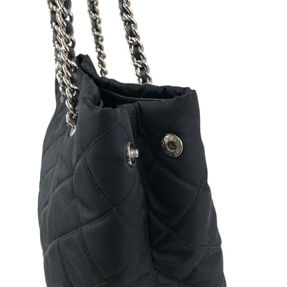 PRADA Triangle Logo Handbag Chain Shoulder bag Black 1BG740 Vintage vfbw8x