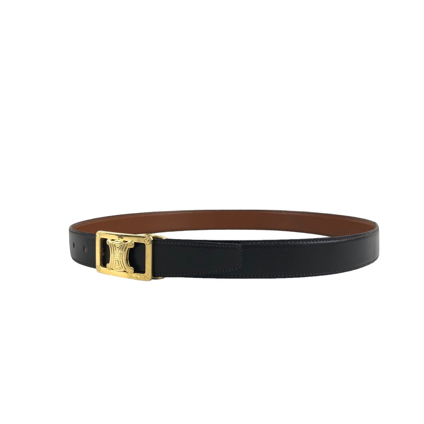 CELINE Blason Belt Black Vintage vxvkkh