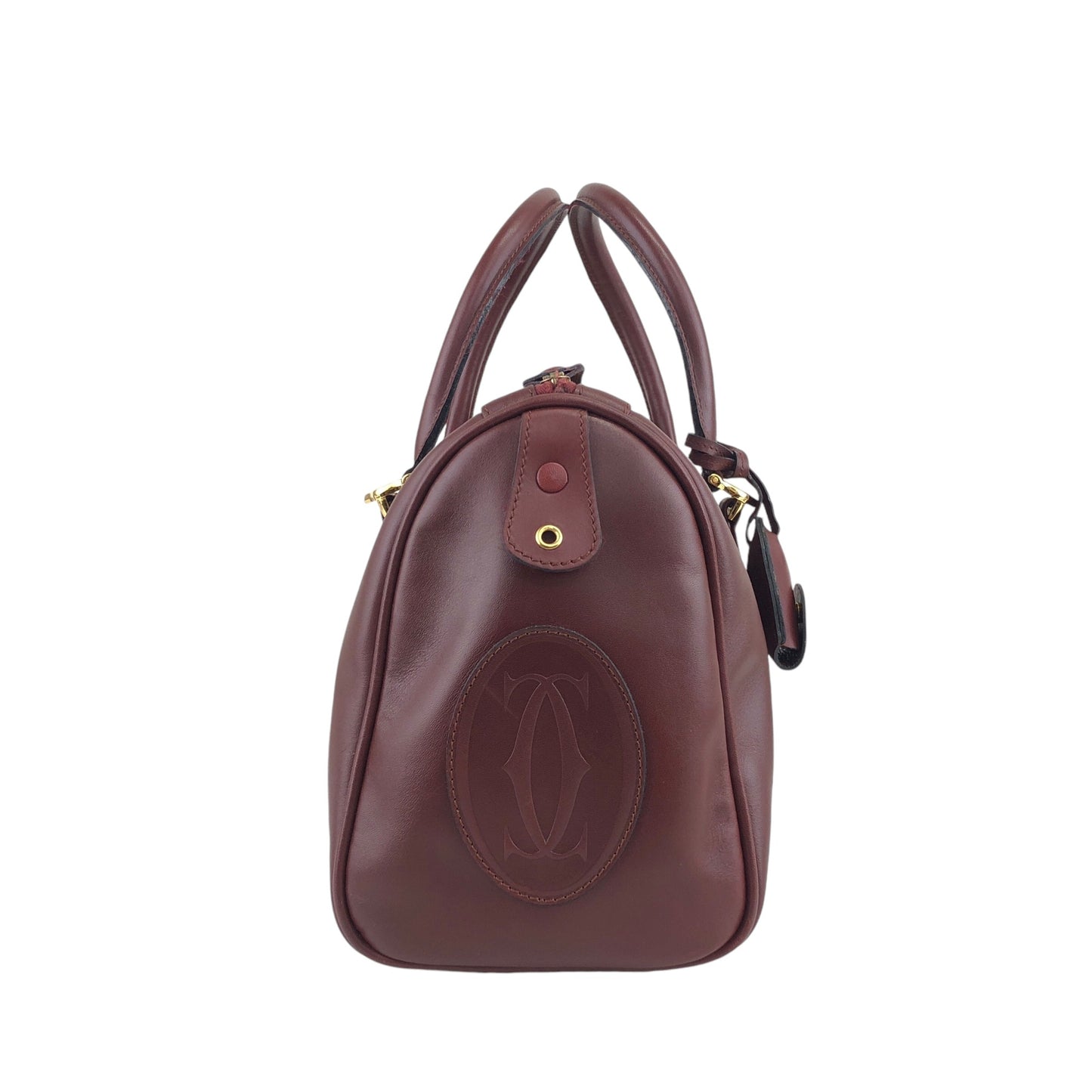 Cartier Boston bag Handbag Bordeaux Vintage mrbj6b