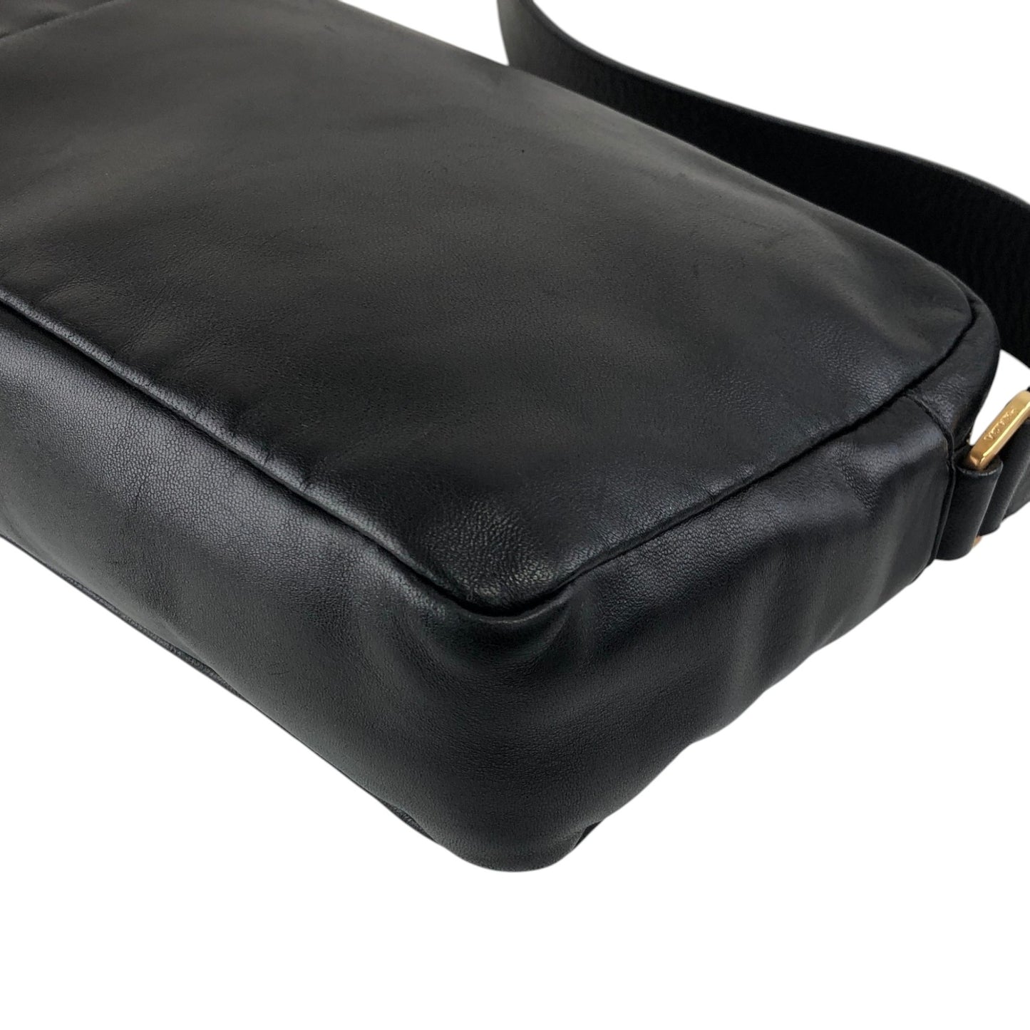 PRADA Padlock Shoulder bag Black Vintage thx6f8