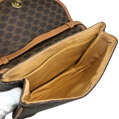 CELINE Macadam Blason Shoulder bag Brown Vintage a4uyd7
