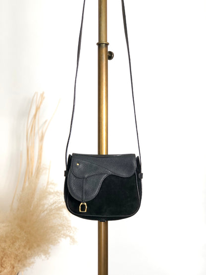 GUCCI Horse Bit Small Shoulder bag Black Vintage wevswd