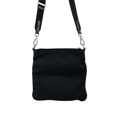 PRADA Tessuto Triangle Logo Shoulder bag Black Vintage b7upke