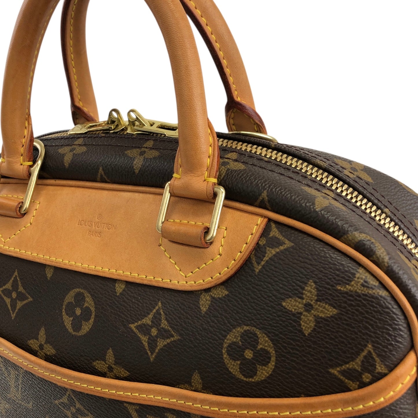 LOUIS VUITTON Monogram Handbag Brown Vintage wmhwus