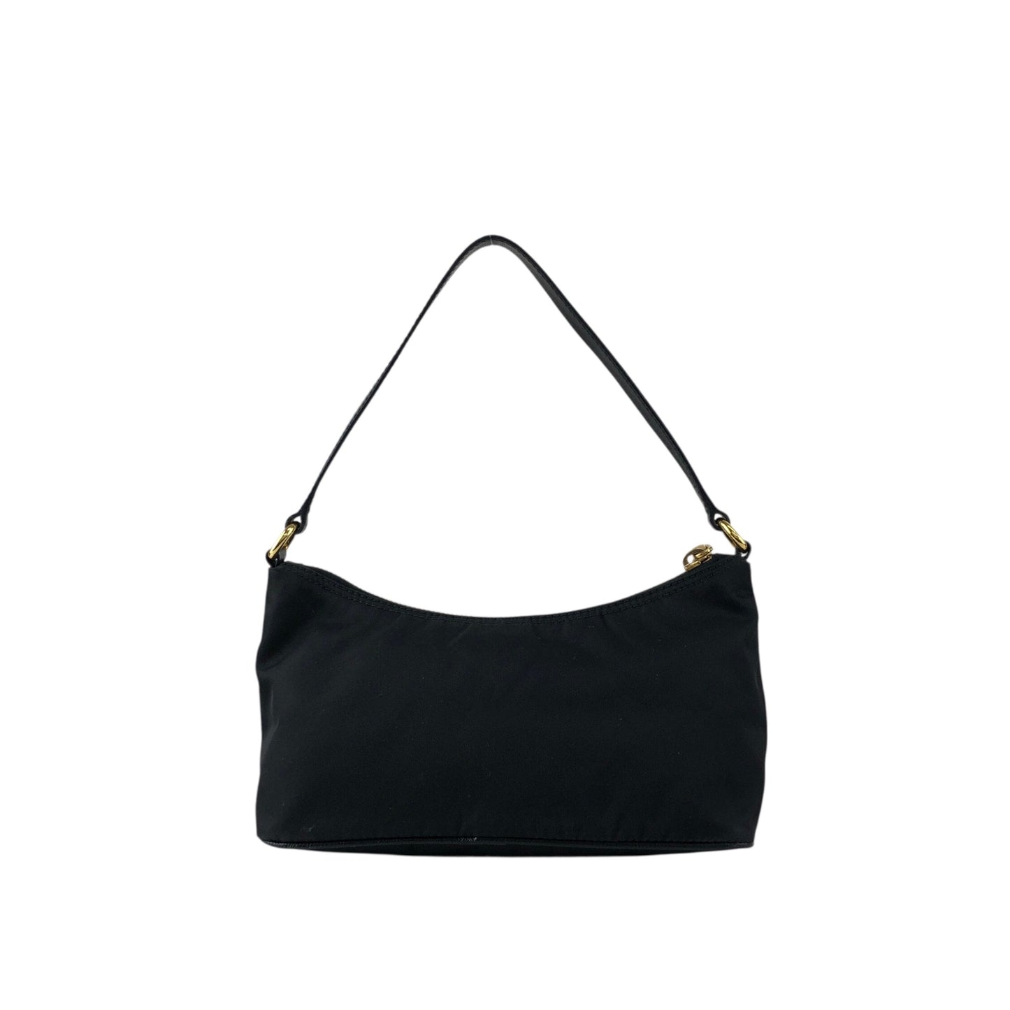 PRADA Logo Small Handbag Black Vintage 4kewfr