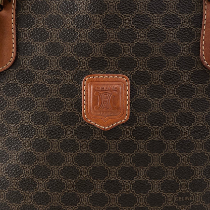 CELINE Macadam Blason Handbag Totebag Brown Vintage bz34wg