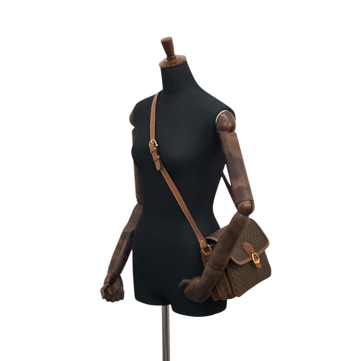 CELINE Macadam Horse Bit Shoulder bag Brown Vintage 3h7y8z