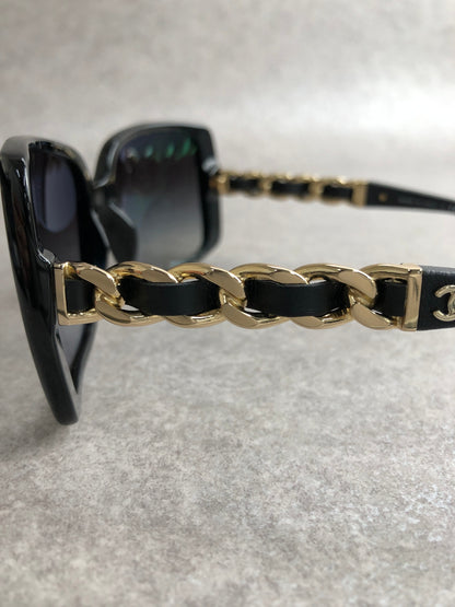 CHANEL Coco Mark Sunglasses Black 5208Q Vintage zxav3n