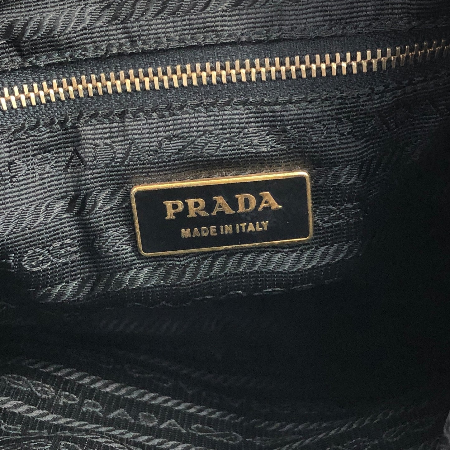 PRADA Triangle Logo Padlock Shoulder bag Black Vintage p4re3s