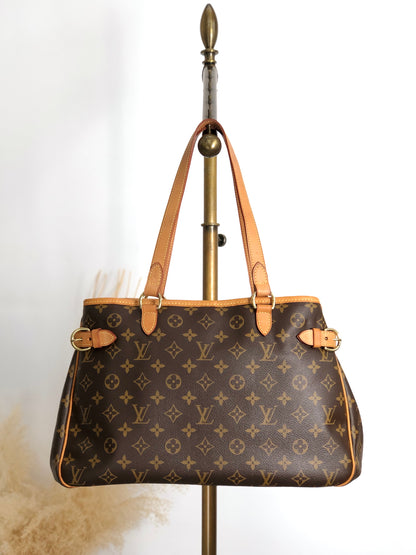 LOUIS VUITTON Monogram Handbag Batignolles Horizontal M51154 Totebag Brown Vintage f7etm4