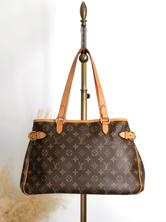 LOUIS VUITTON Monogram Handbag Batignolles Horizontal M51154 Totebag Brown Vintage f7etm4