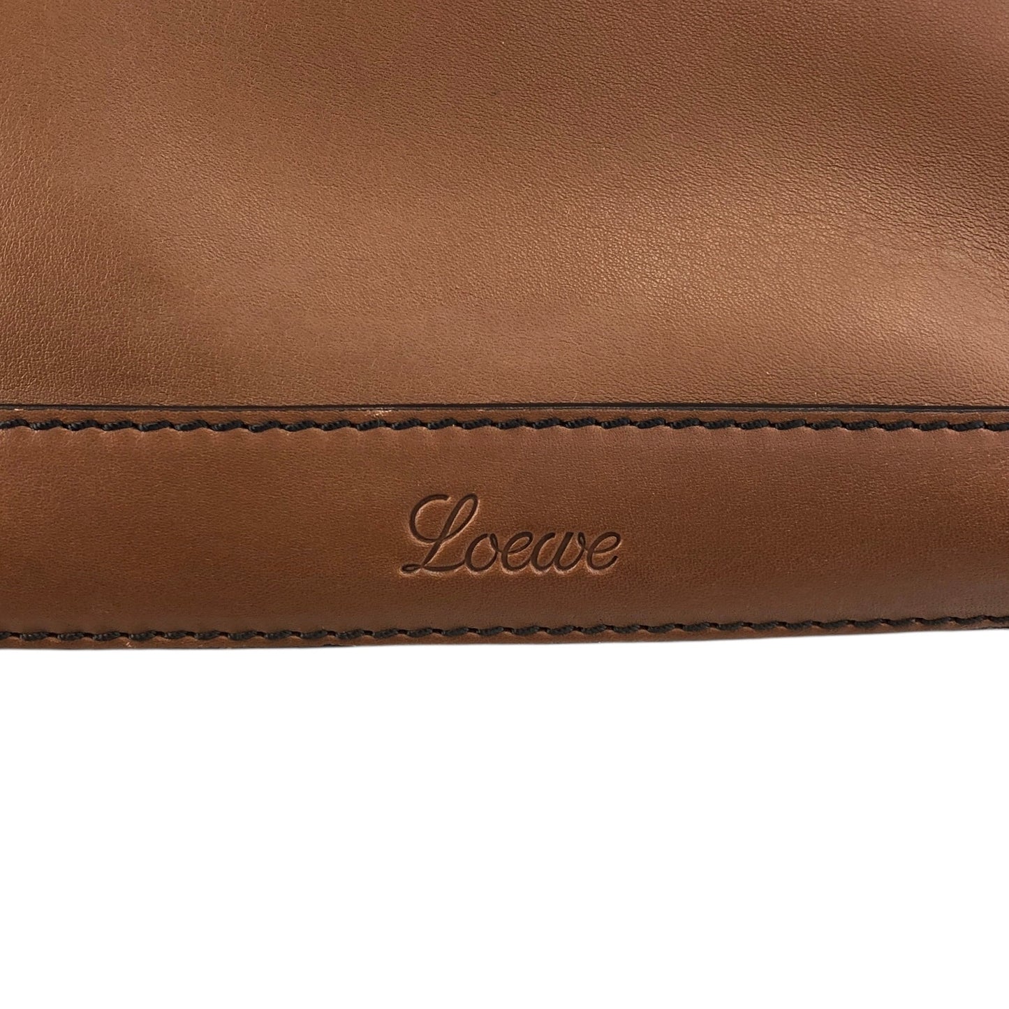 LOEWE Turn Lock Handbag Brown Vintage u4bec7