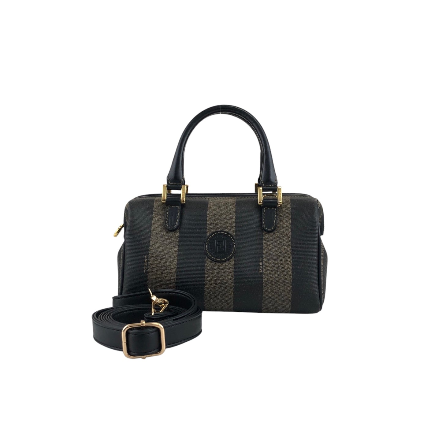 FENDI Pecan Two-way Small Handbag Shoulder bag Black Vintage pca6y8