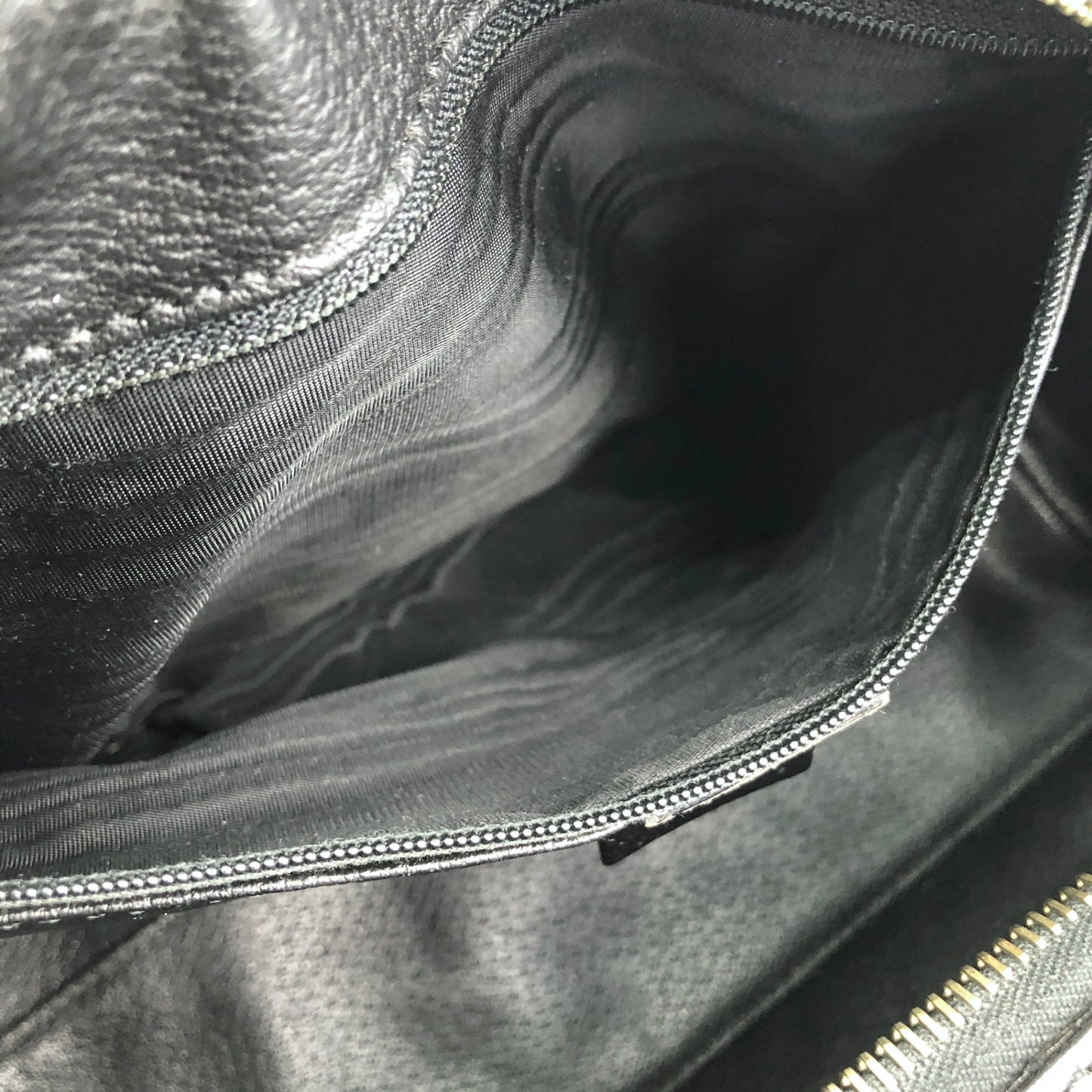 CELINE Macadam Blason Two-way Handbag Shoulder bag Black Vintage a45rtr