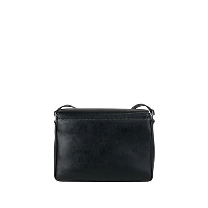 CELINE Circle Logo Shoulder bag Black Vintage e3r52b