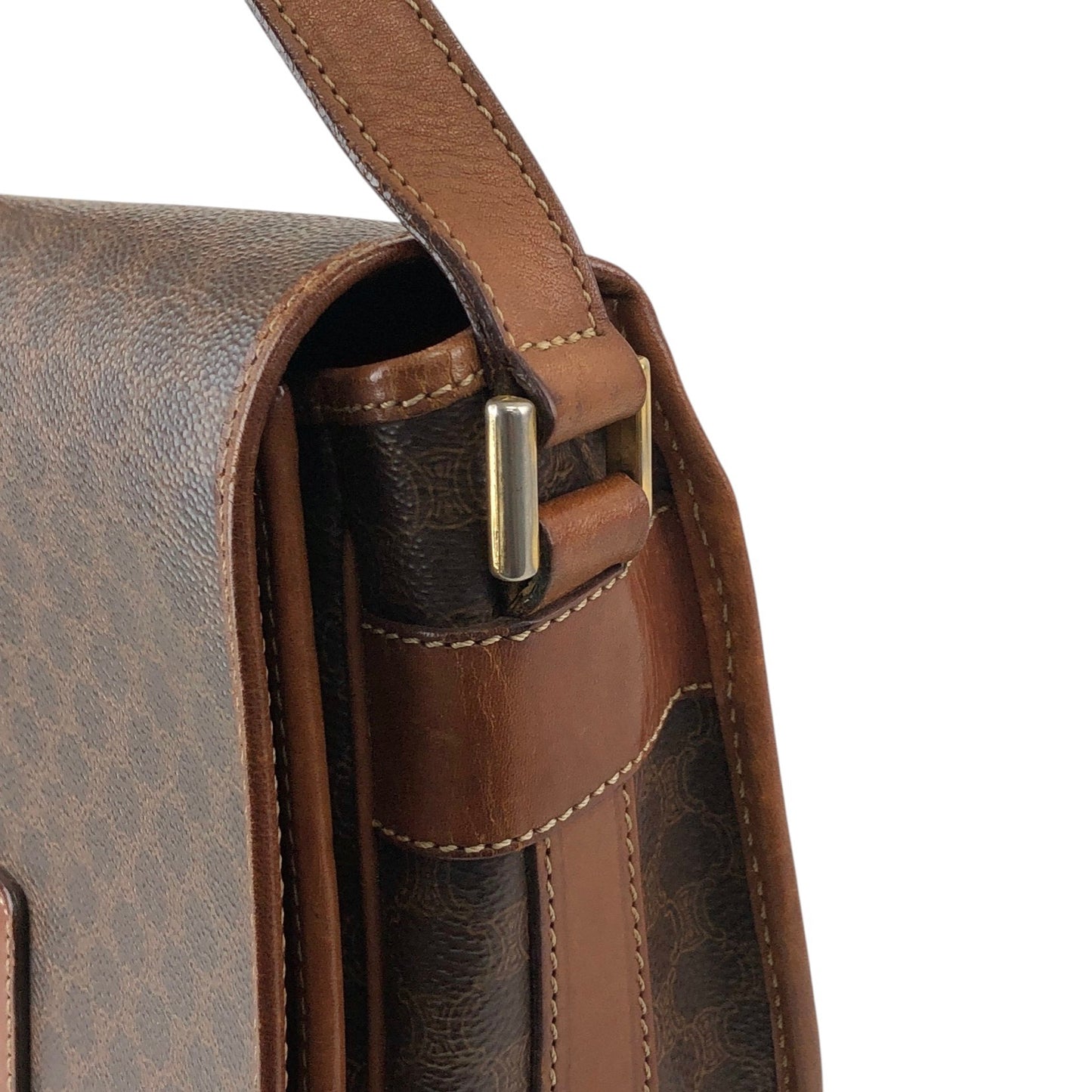 CELINE Macadam Shoulder bag Brown Vintage ui5mtc