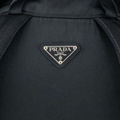 PRADA Tessuto Triangle Logo Backpack Black Vintage cdmpeg