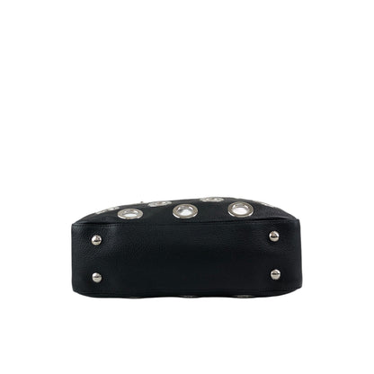 PRADA Logo Chain Handbag Black Vintage iubjy2