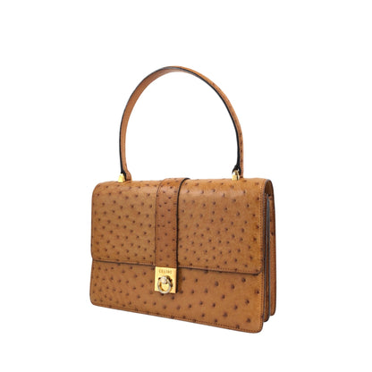 CELINE Gancini Handbag Camel Vintage 847in7