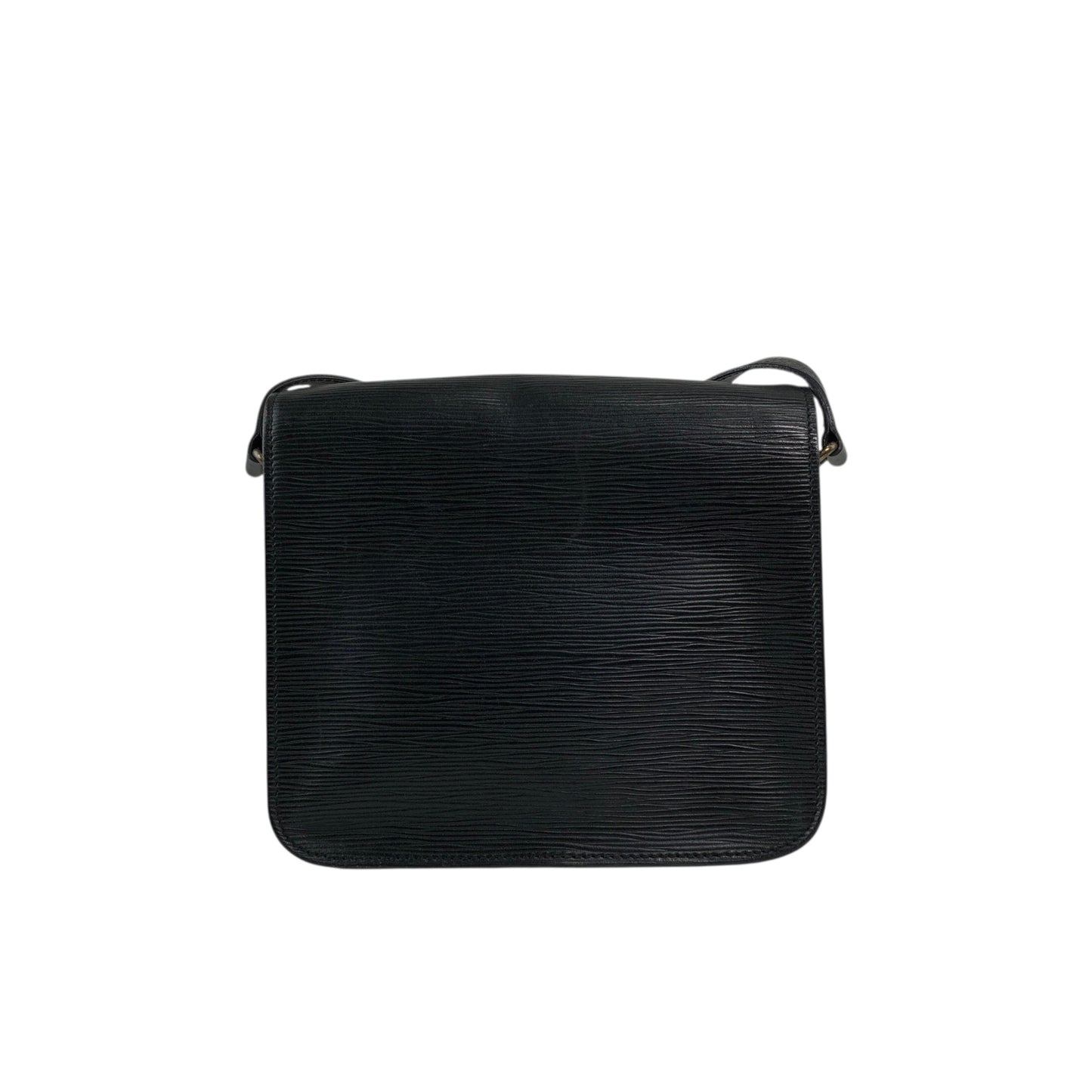 LOUIS VUITTON Epi Front Buckle  Shoulder bag Black Vintage ipzw8h