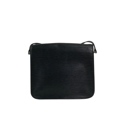 LOUIS VUITTON Epi Front Buckle  Shoulder bag Black Vintage ipzw8h