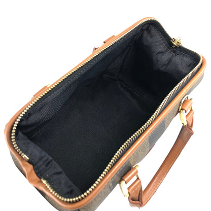 FENDI Pecan Two-way Small Boston bag Shoulder bag Brown Vintage bcu358