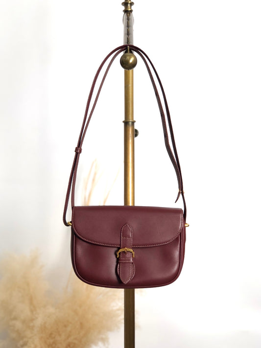Cartier Front Buckle Shoulder bag Bordeaux Vintage vtcync