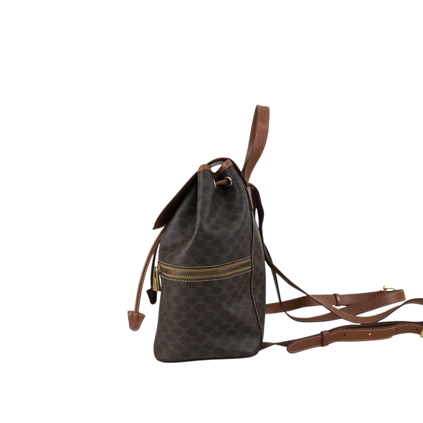 CELINE Macadam Triomphe Backpack Brown Vintage sd2tgi