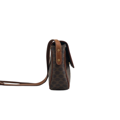 CELINE Macadam Blason Shoulder bag Brown Vintage 2d8taf