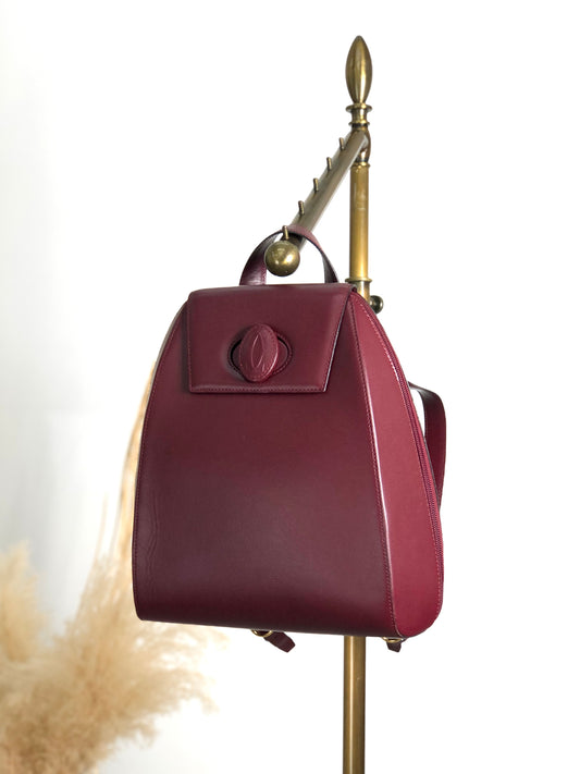 Cartier Turn Lock Backpack Bordeaux Vintage bzjsdj
