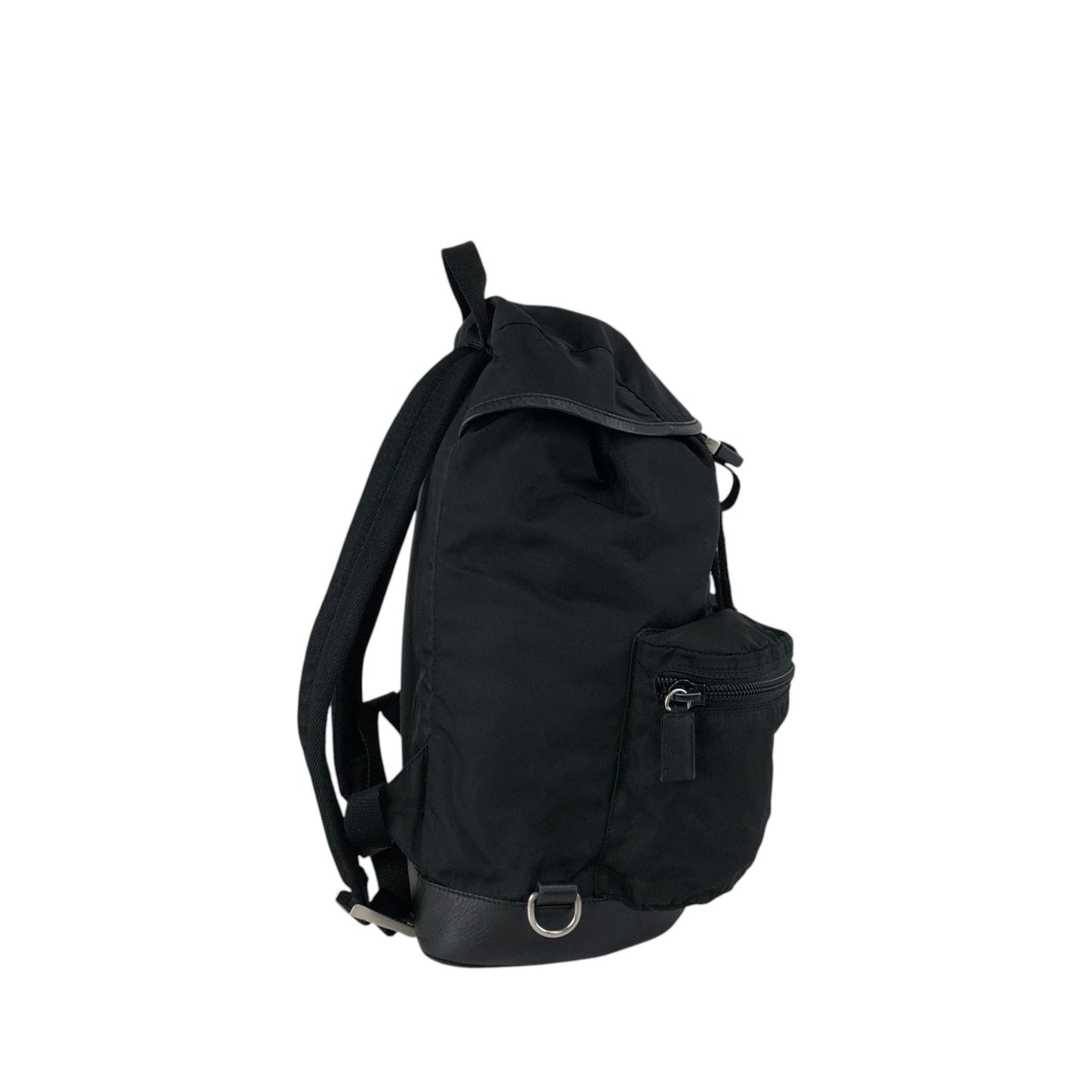 PRADA Tessuto Triangle Logo Backpack Black Vintage cdmpeg