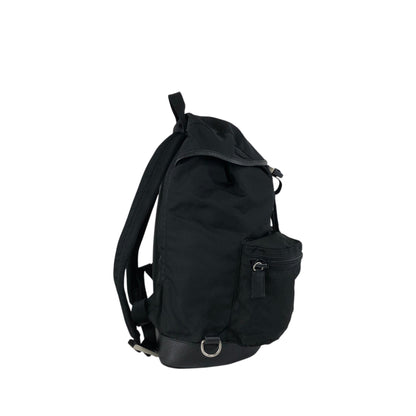 PRADA Tessuto Triangle Logo Backpack Black Vintage cdmpeg
