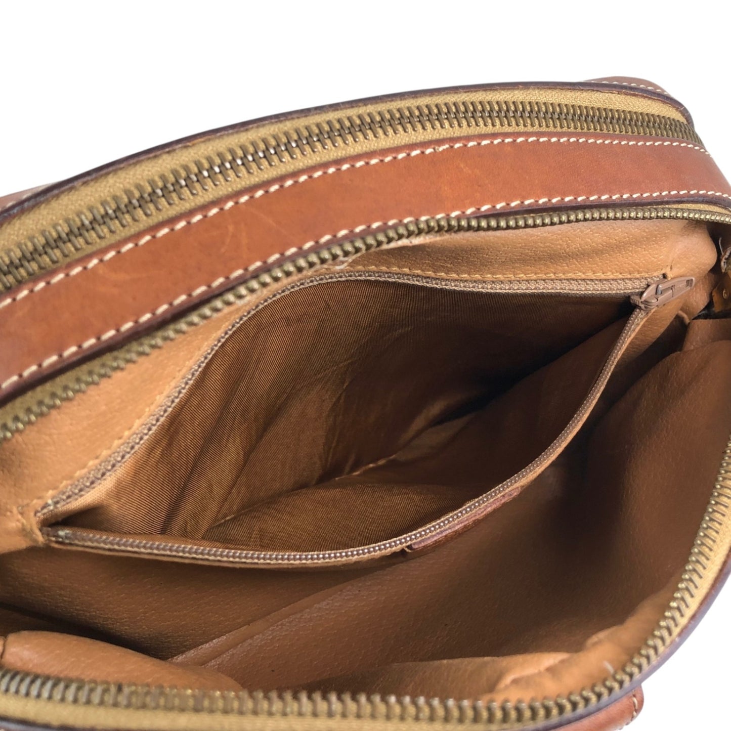 CELINE Macadam Gancini Shoulder bag Brown Vintage jcyy3u