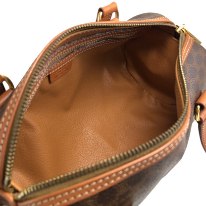 CELINE Macadam Blason Handbag Brown Vintage vkp6jp