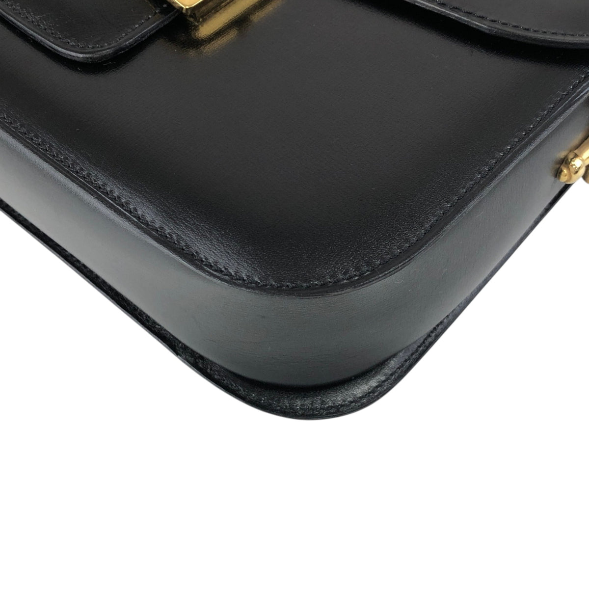 CELINE Horse Bit Shoulder bag Black Vintage jh7wiz