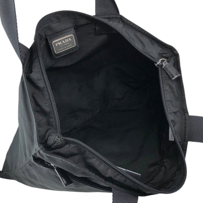 PRADA Tessuto Triangle Logo Totebag Black Vintage t7z4fj