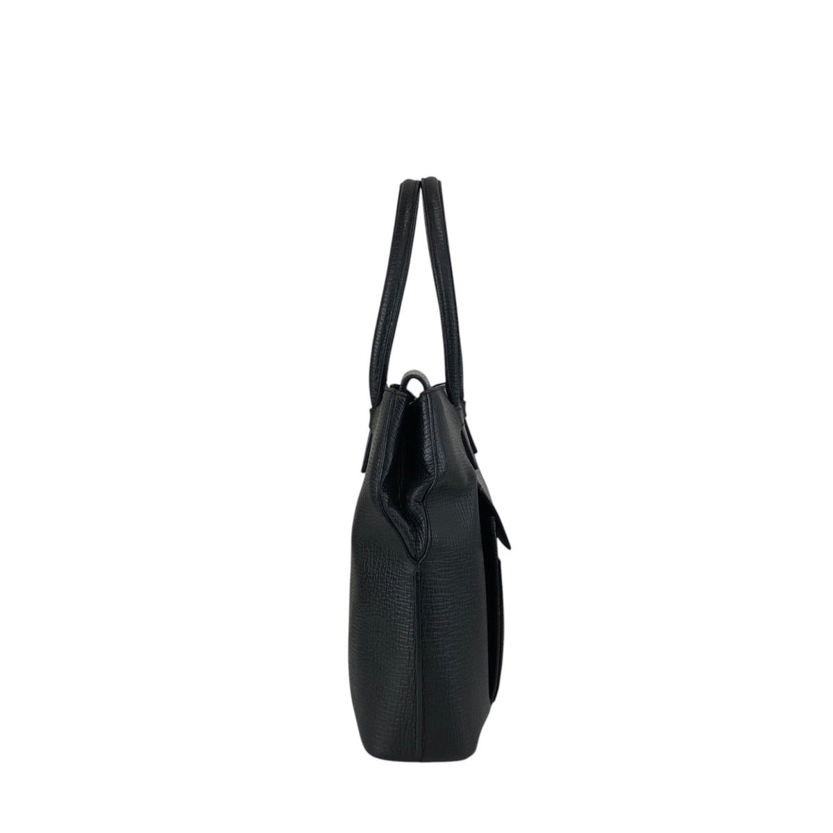 LOEWE Logo Embossed Handbag Black Vintage xvn4mm