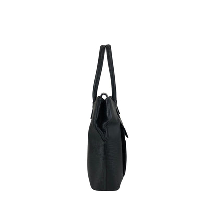 LOEWE Logo Embossed Handbag Black Vintage xvn4mm