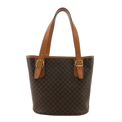 CELINE Macadam Blason Handbag Shoulder bag Brown Vintage uwfpsv