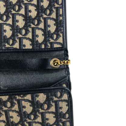 Christian Dior Trotter Chain Shoulder bag Navy Vintage rphic5