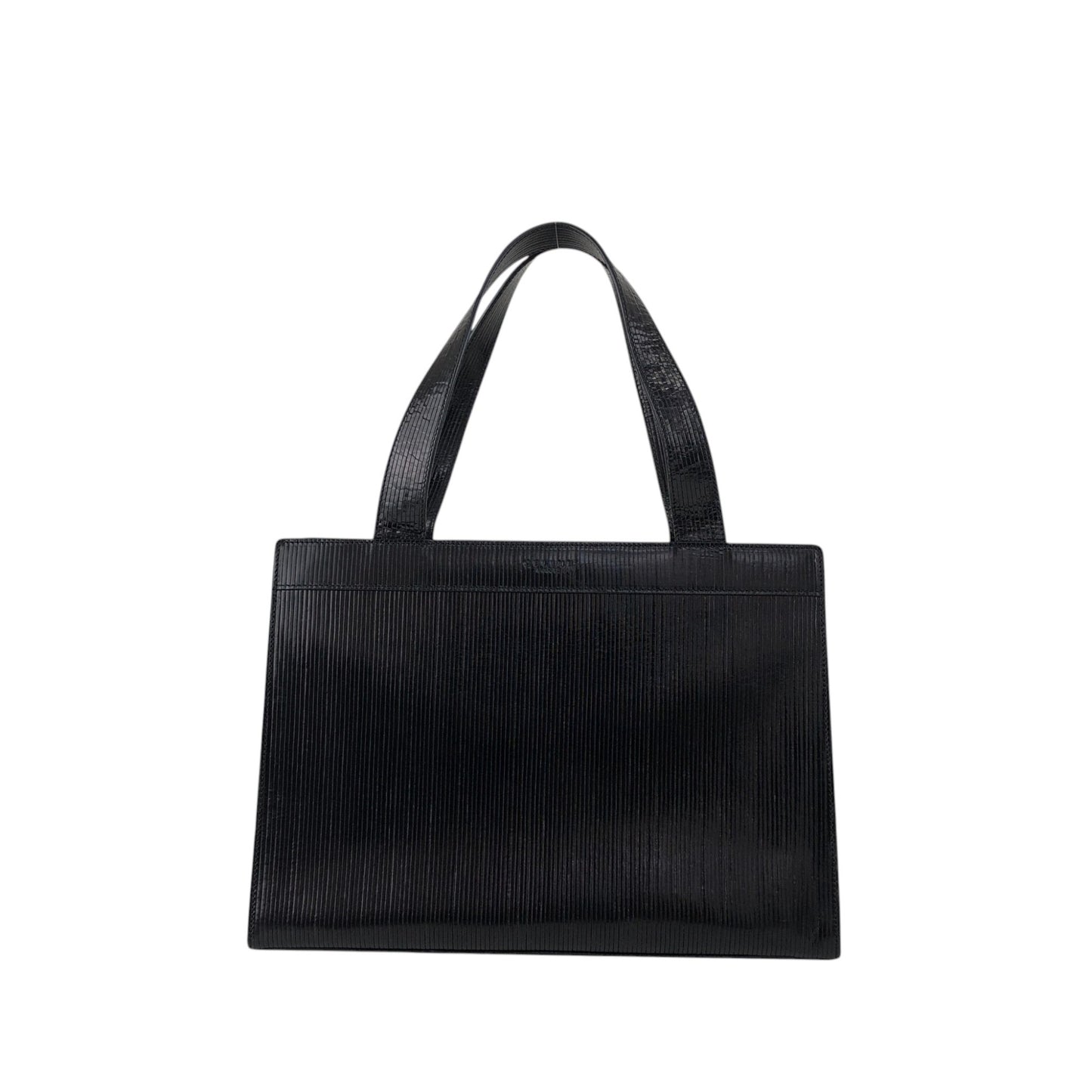 CELINE Horse Carriage Two-way Handbag Shoulder bag Black Vintage 3v3pu8
